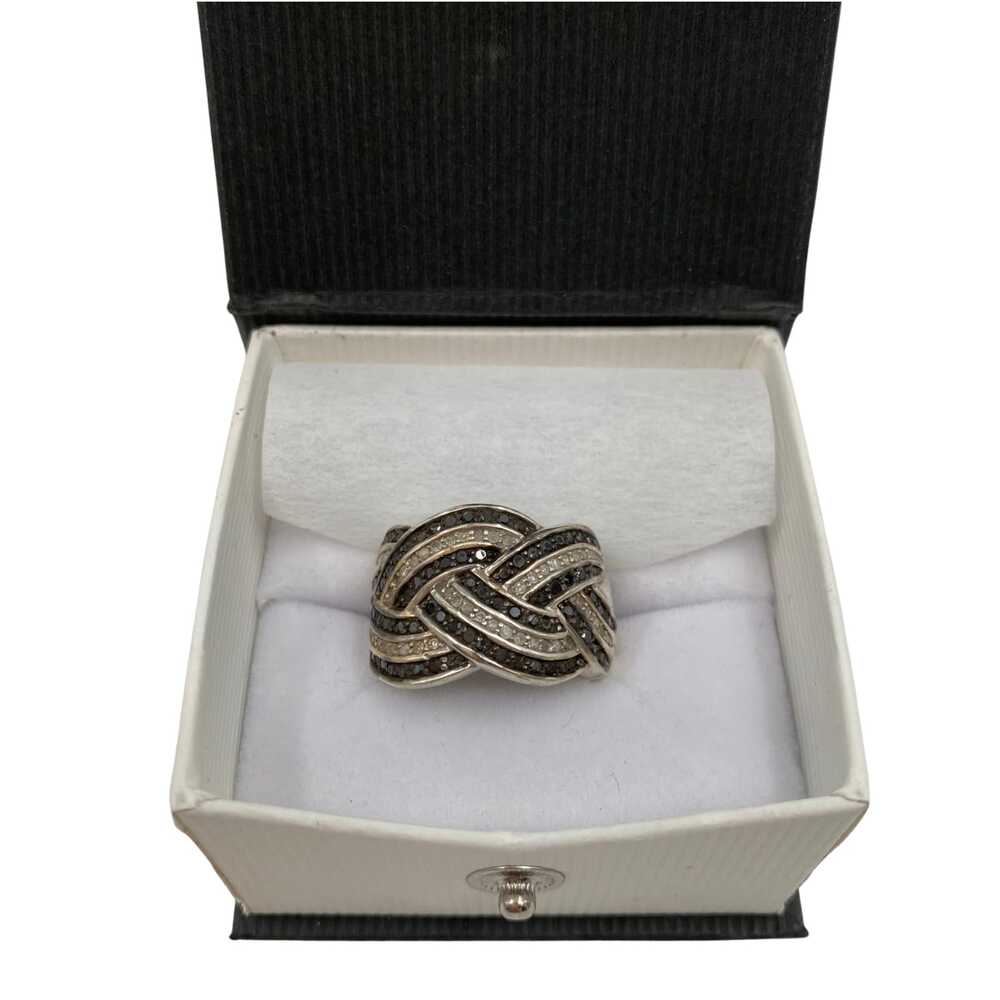 Dazzlingrock Silver Statement Ring | 1 Karat Diam… - image 1